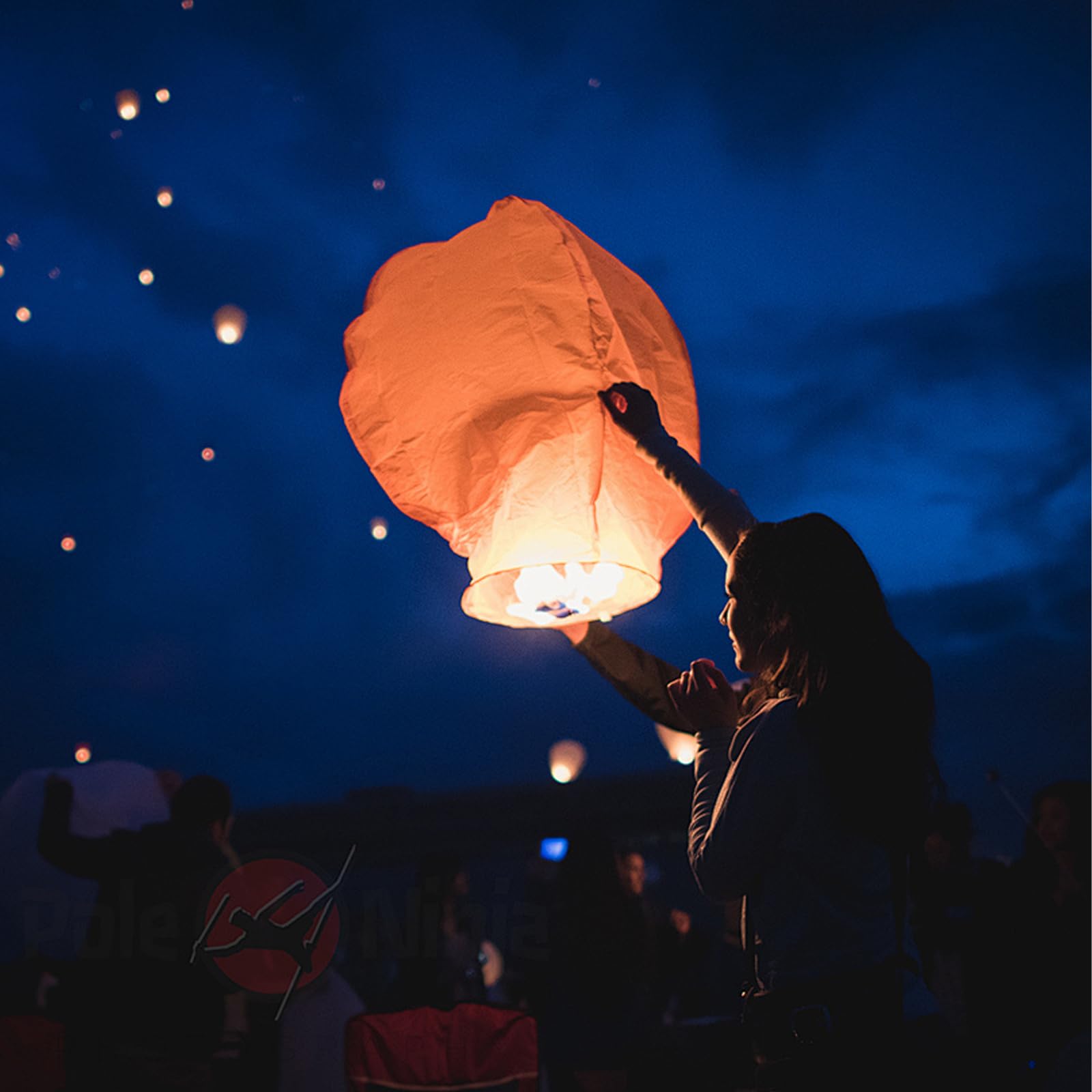 6 PCS Paper Lanterns, Chinese Lanterns, Lanterns to Release in Memory, White Lantern for Weddings Birthdays - Image 3