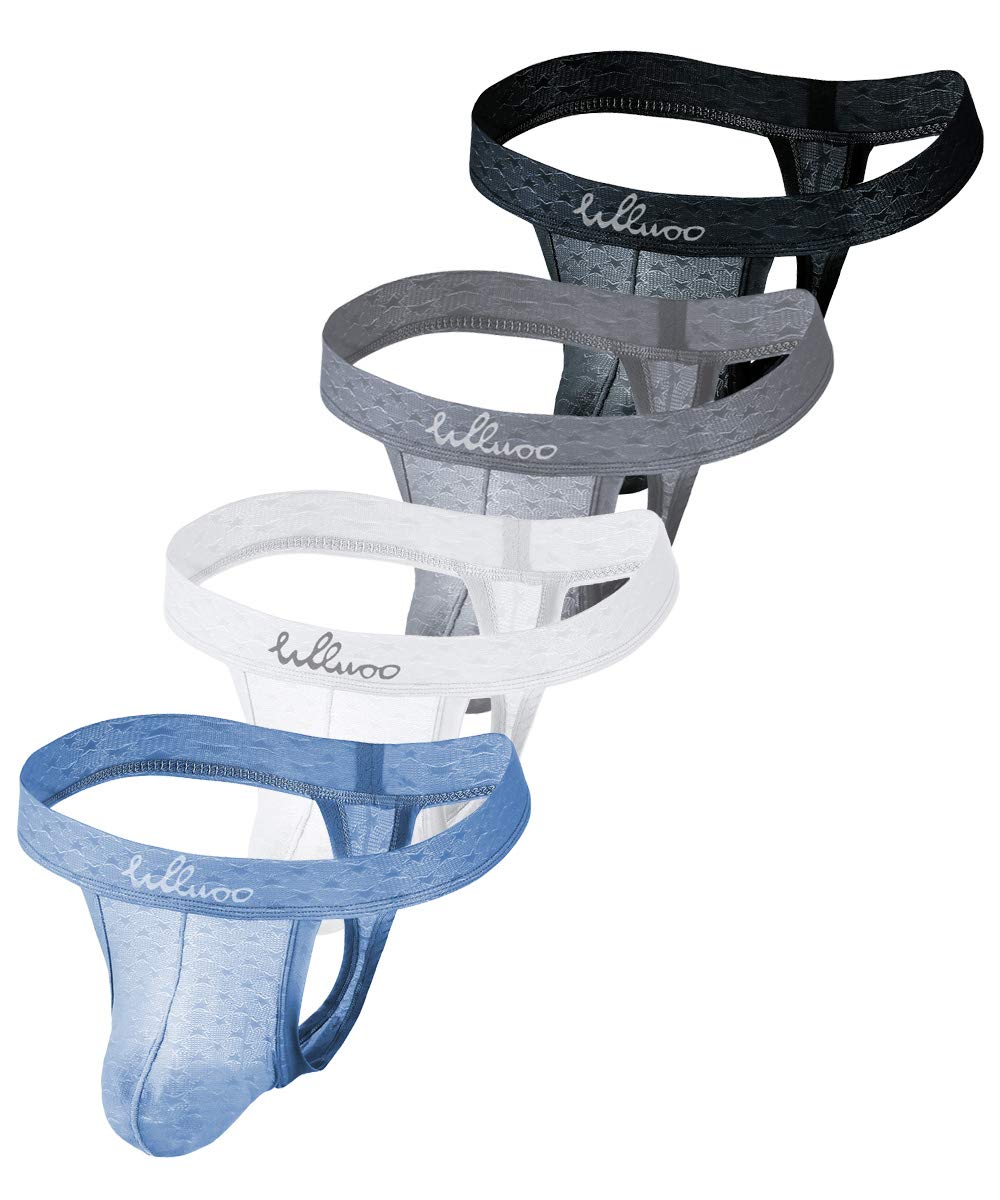 Buy WLLWOO Men's Thongs Underwear, Low Rise Stretch Sexy Mesh GString