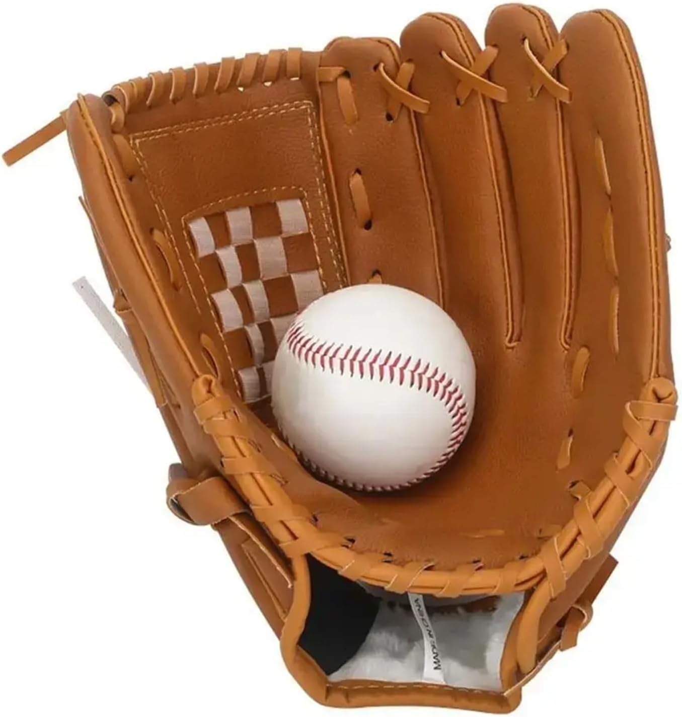 10.5 Inch PU Baseball & Softball Glove, Batting & Fielding Mitt for Training and Competitive Play