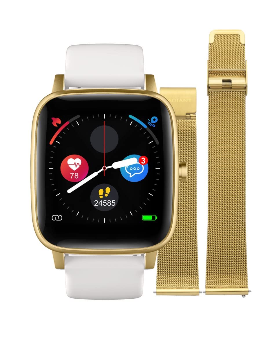 Radiant - Colección Queensboro - Reloj Inteligente, Smartwatch con Pulsometro, Tensiometro, Monitor de Sueño y función de Pulsera Actividad Digital. para Hombre y Mujer. Compatible con Android iOS