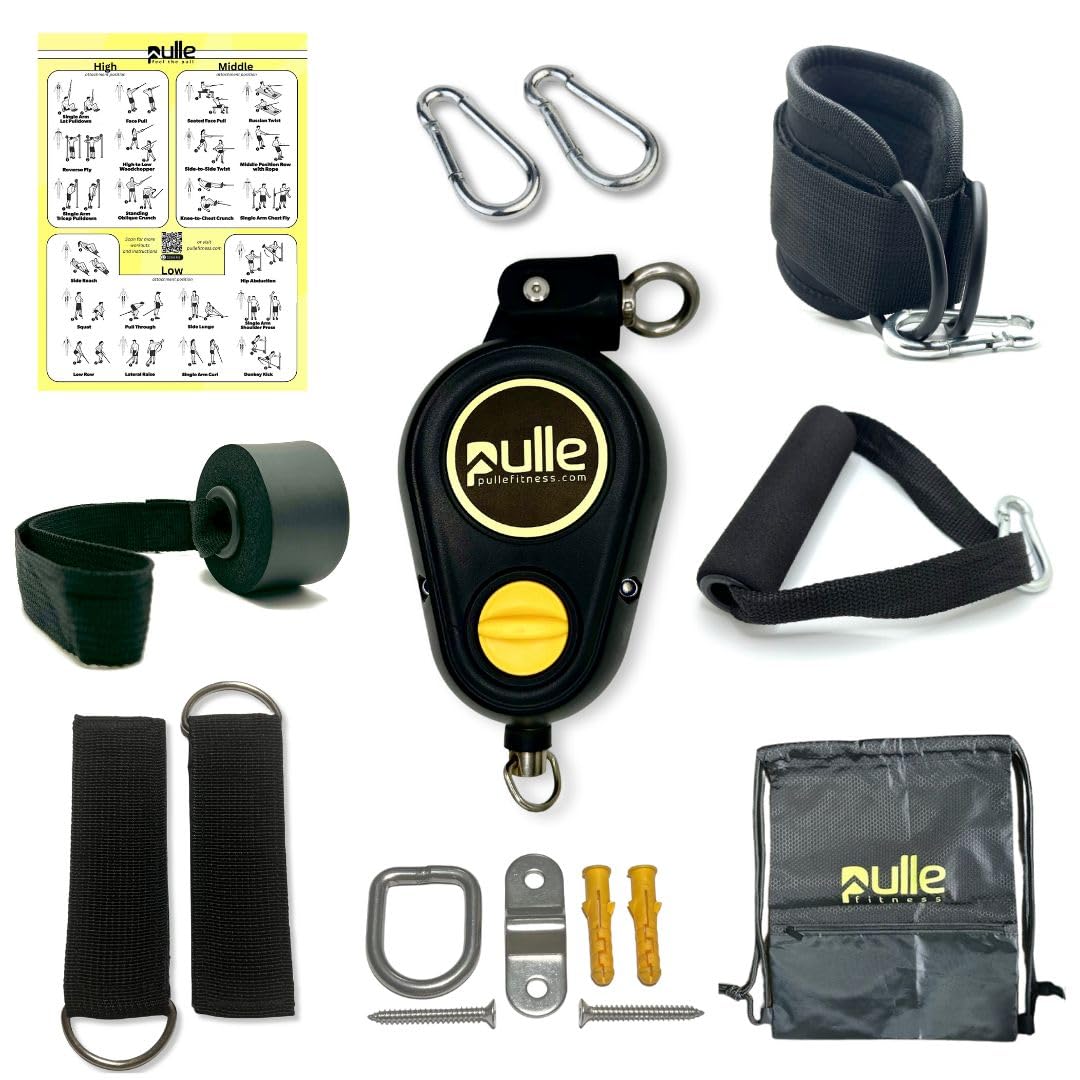 Pulle PT1 Cable Trainer, Home Gym, Fitness Exercise Machine, Rope