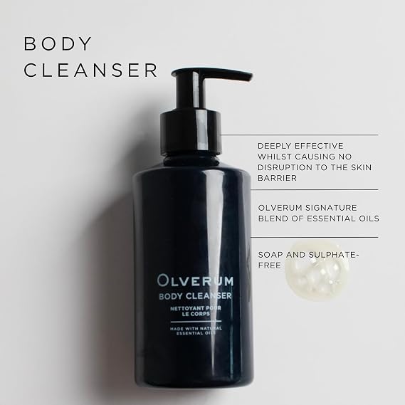 Olverum Body Wash 250ml - Effectively Cleanses Dry or Dehydrated Skin | Nourishing Moisturising Body Cleanser to Help Skin Feel Healthy, Revitalised & Soft (Body Cleanser 250ml)