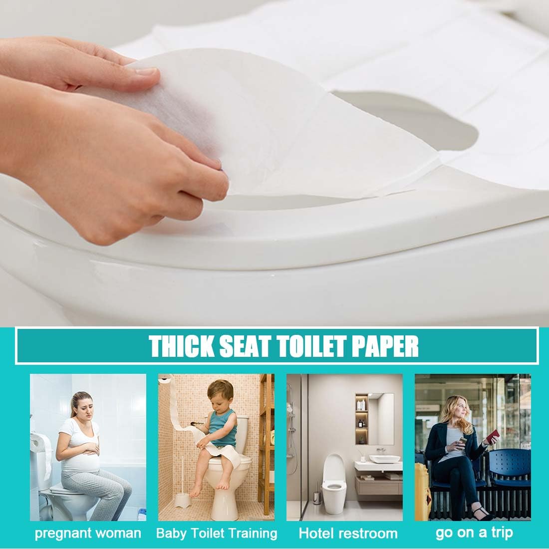 Copriwater Usa E Getta 60 Pezzi Coprisedili Wc Bianchi Biodegradabili Protezione Igienica