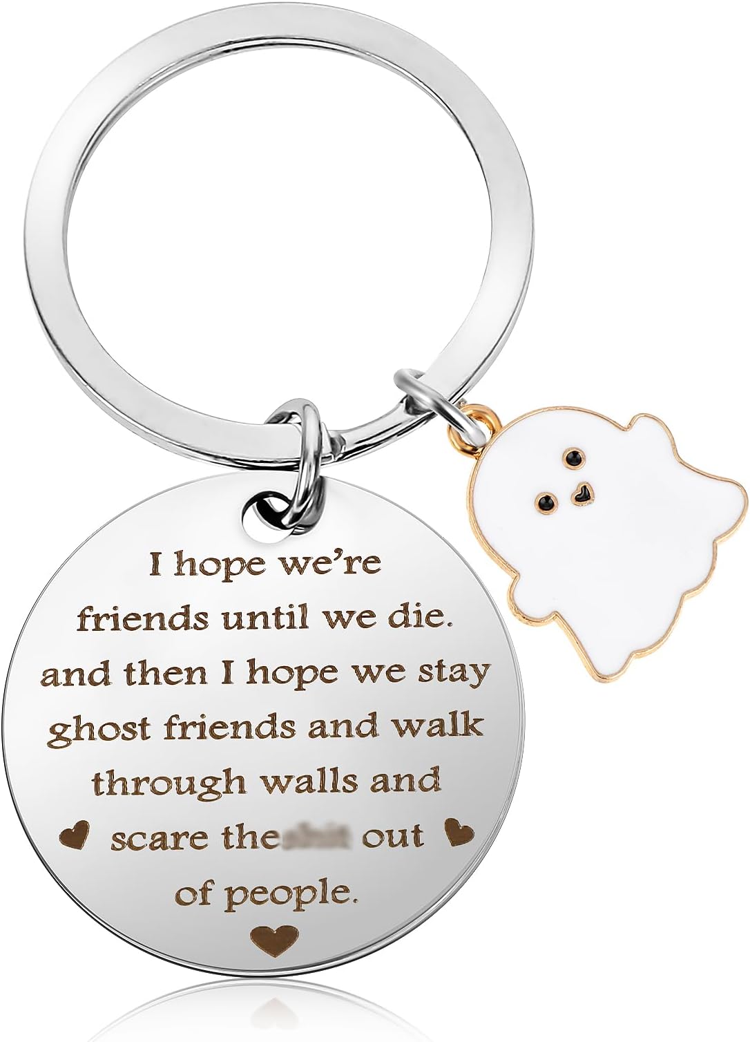 Andibro Funny Keychain Friendship Gifts for Women, Best Friend Keychain Cute Ghost Keychain Unique Friend Gifts Soul Sisters Unique Birthday Favor Bestie Classmates Long Distance Relationship Gifts