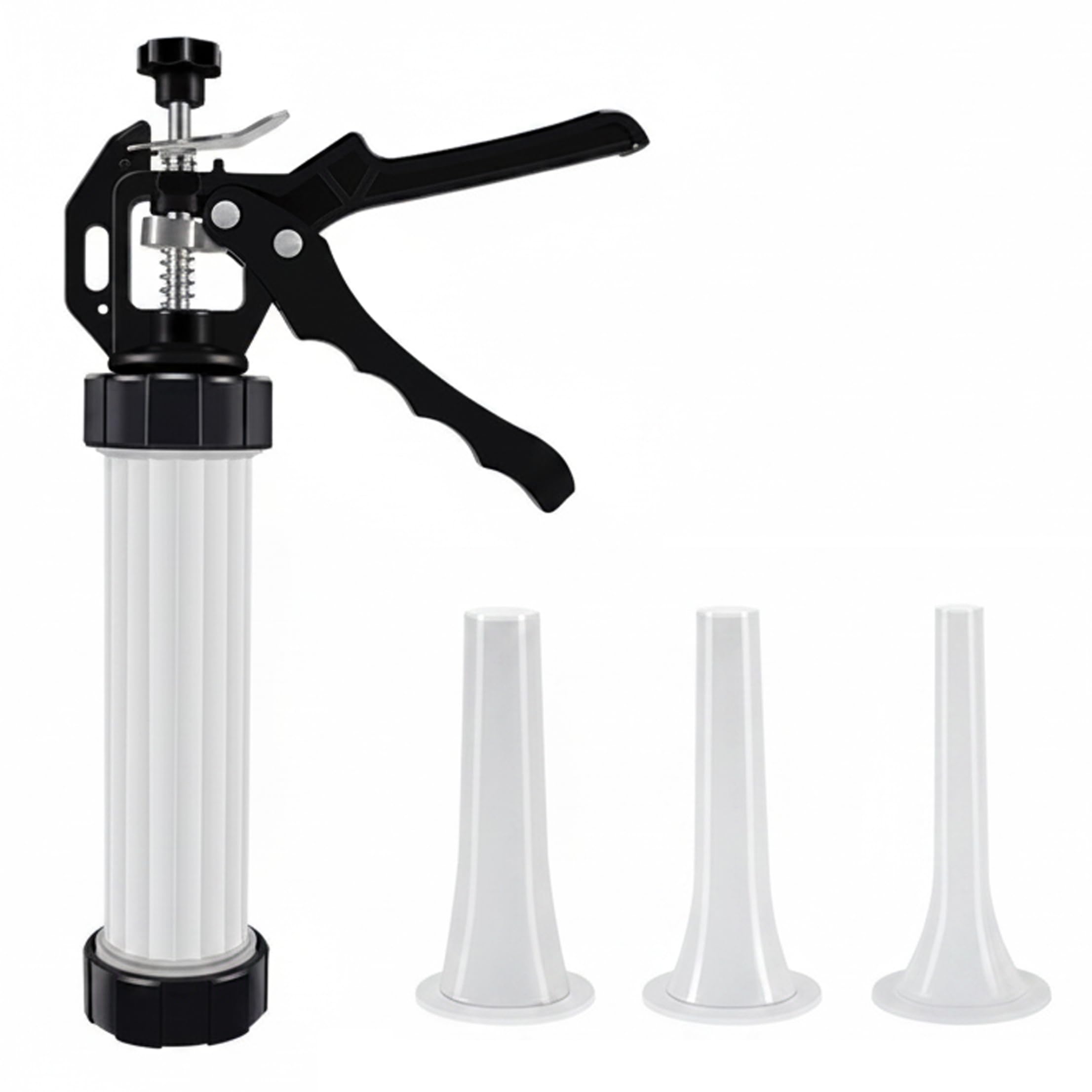 Ginwrek sausage maker Jerky Gun For Ground Meat, Manual Sausage Stuffer Machine Press-type Handheld Maker With 3 Size Nozzles, Food-grade Material For Homemade Sausages