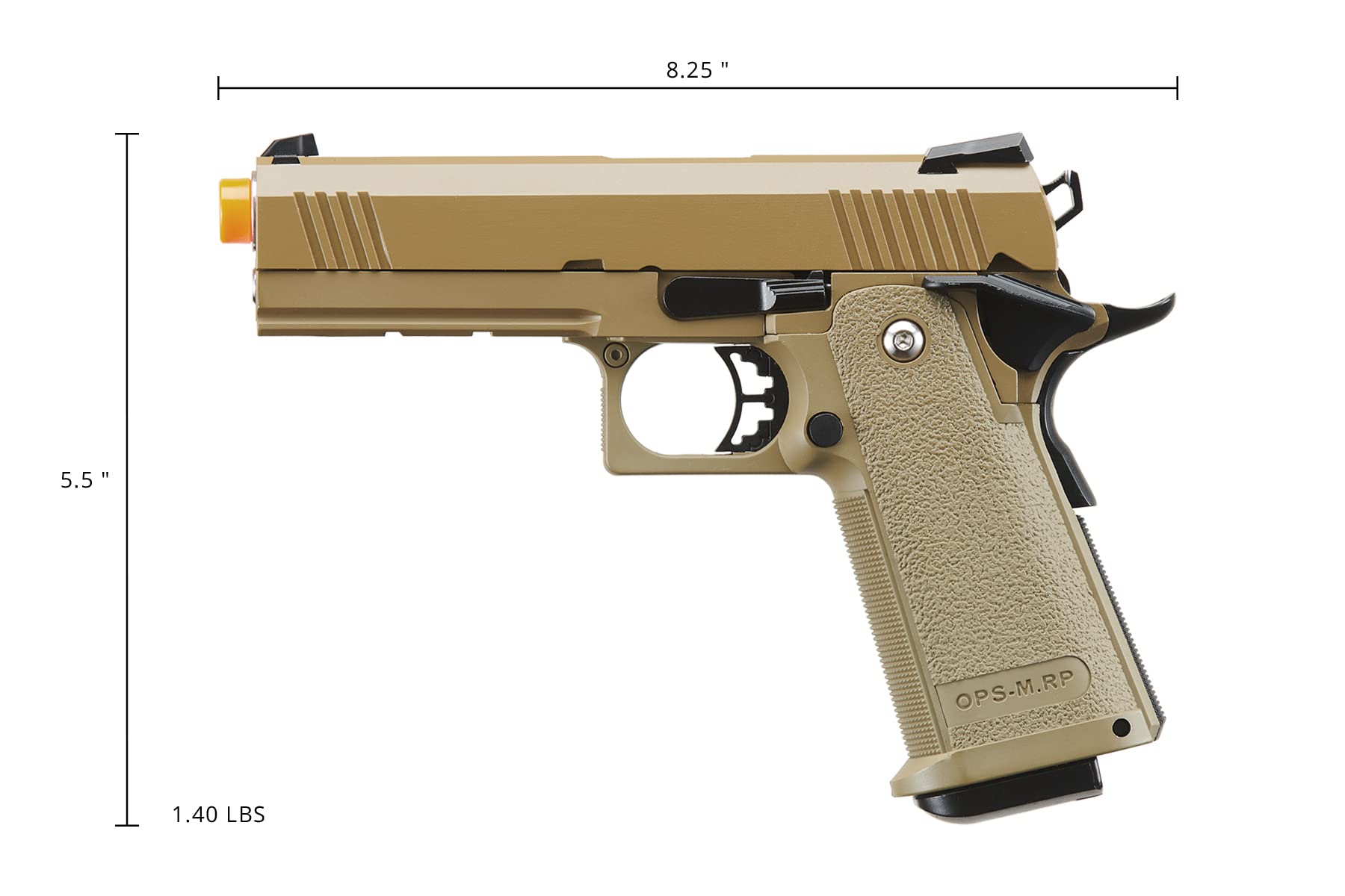 Amazon.com : GoldenBall & Eagle Steel 1911 OPS-MRP Hi-Capa 5.1 Gas