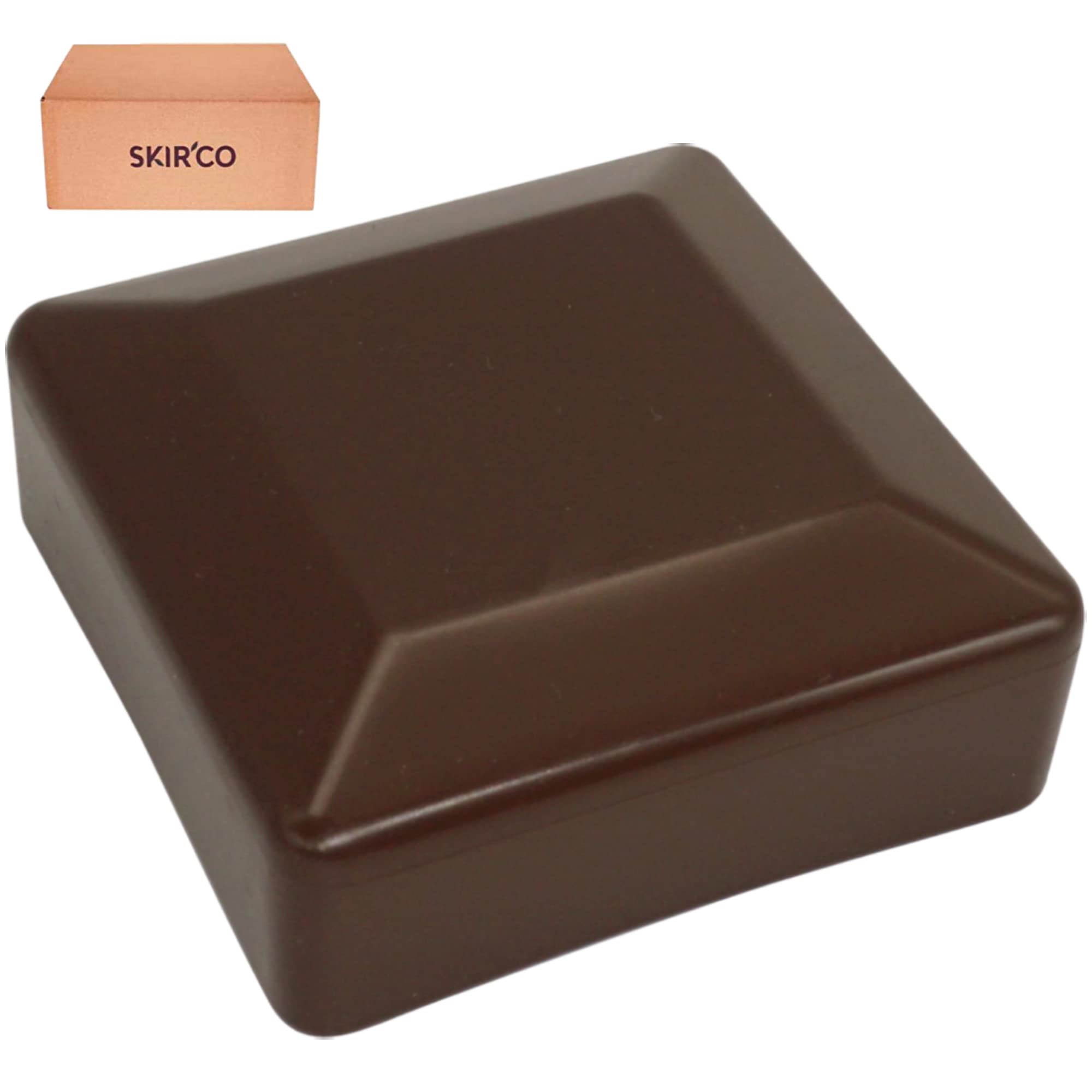 SKIR'CO (20 szt.) zaślepki słupków ogrodzeniowych, kwadratowe 70 x 70 mm brązowe plastikowe nakładki do słupków ogrodzeniowych, brązowe RAL 8028 kolor