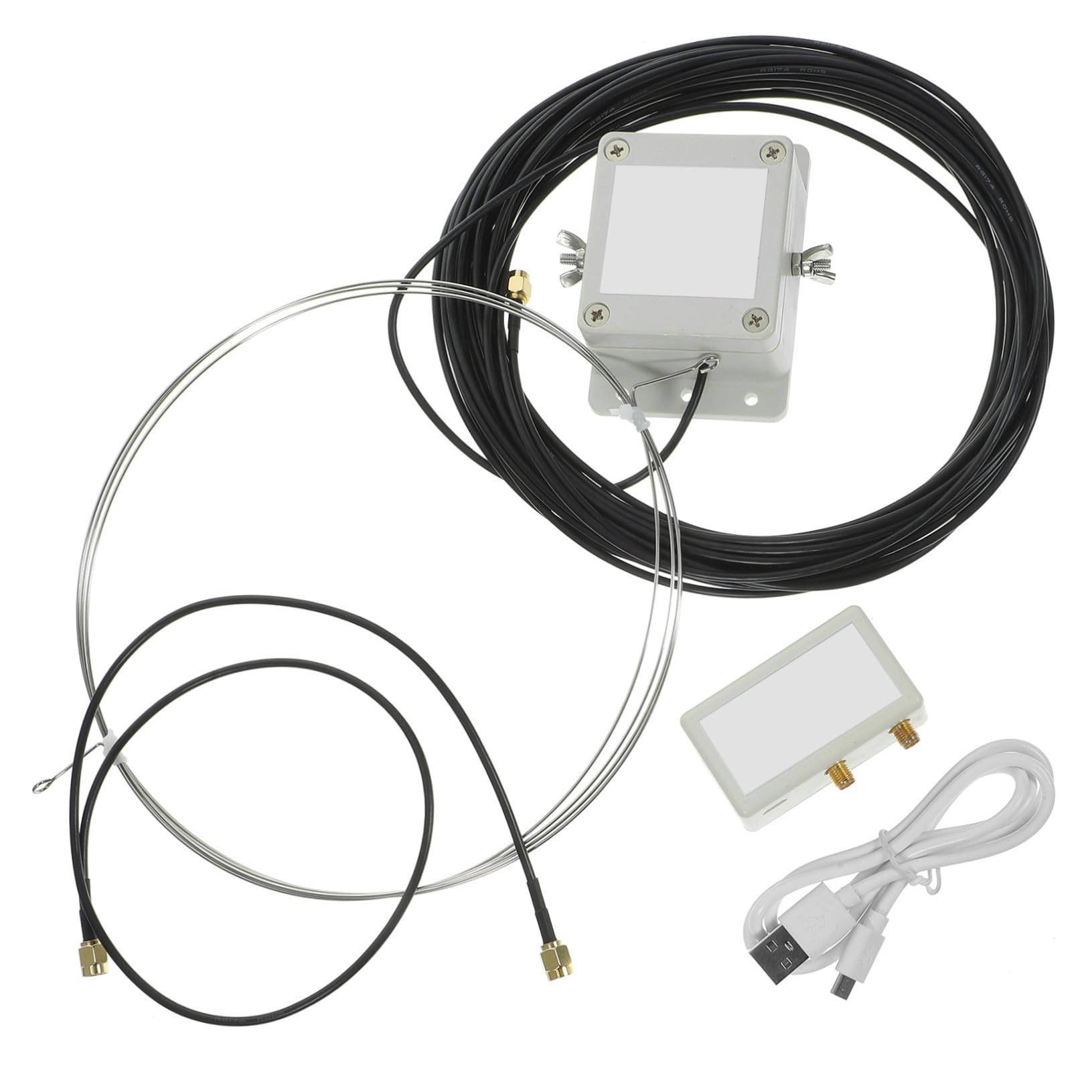 Antenne Active Acier Inoxydable USB Faible Bruit Suppression De Bruit pour Réception Moyennes Ondes Et Ondes Courtes Installation Facile Balcon Toit