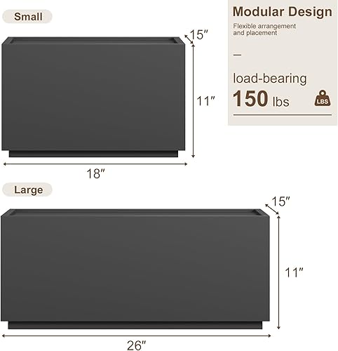 Miniatura 2 de Cajones de almacenamiento apilables, organizador de almacenamiento de cajones de madera, mesitas de noche modernas con cajones de madera, gabinete