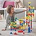 MindWare Marble Run: 123 Piece Set (103 Durable Pieces and 20 Marbles) STEM Building Set for Kids