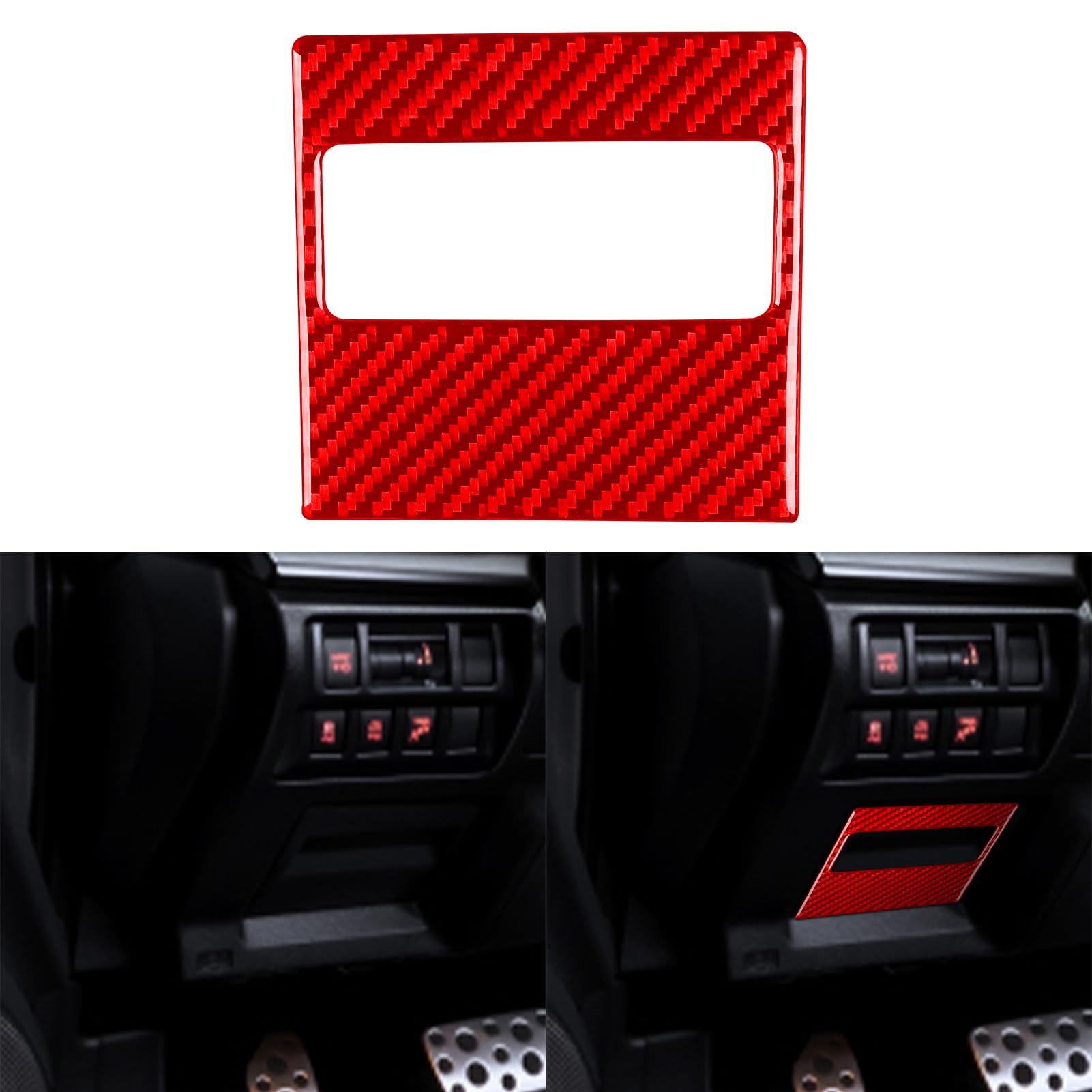 NVCNX Real Carbon Fiber Compatible with Subaru Impreza 2017-2023 / Crosstrek 2018-2023 2019 2020 2021 2022 Accessories Car Dash Fuse Box Cover