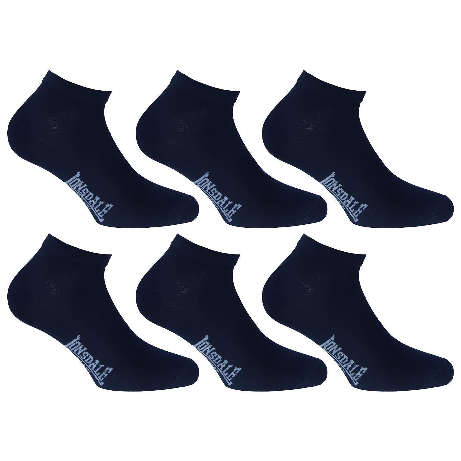Lonsdale 6 Paia Calzini Corti Uomo Donna - Calzini Sportivi Sneaker - Lunghezza Caviglia - Cotone Traspirante