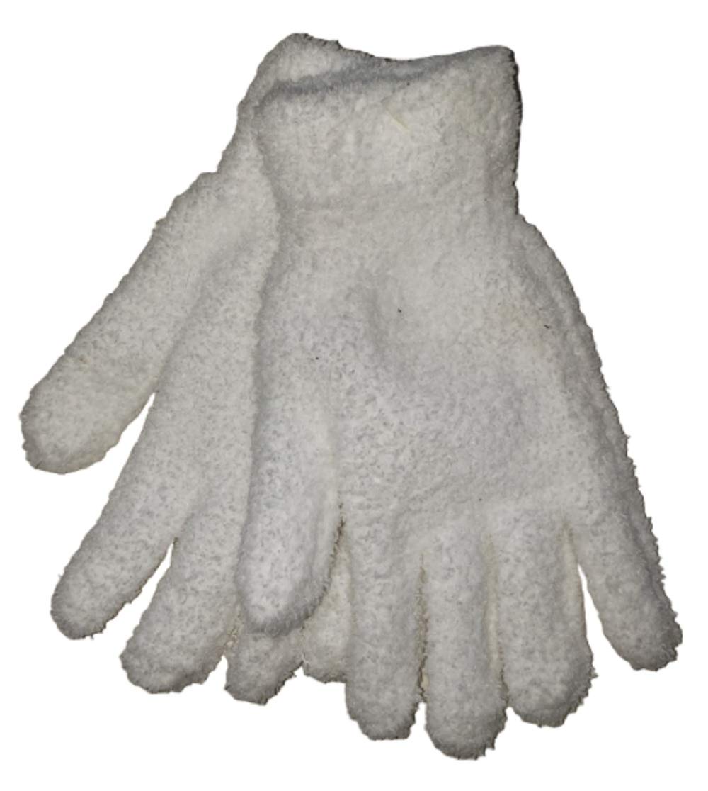 Women's Winter Gloves - Women's White Fuzzy Gloves (1)