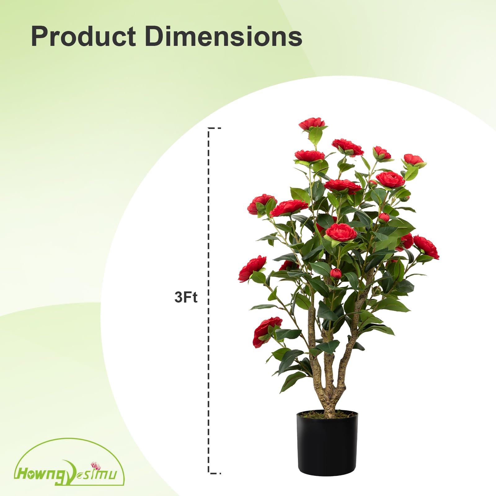 Amazon.com: 36” Artificial Camellia Tree 2 Packs, Faux Camellia