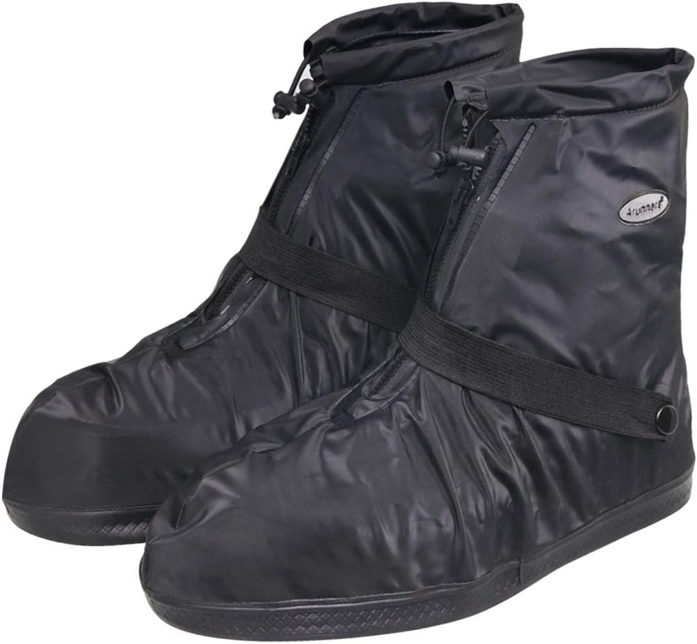 SZAT PRO Rain Boots Shoes Covers Waterproof Reusable Foldable Thicken Sole Overshoes Galoshes-xxl