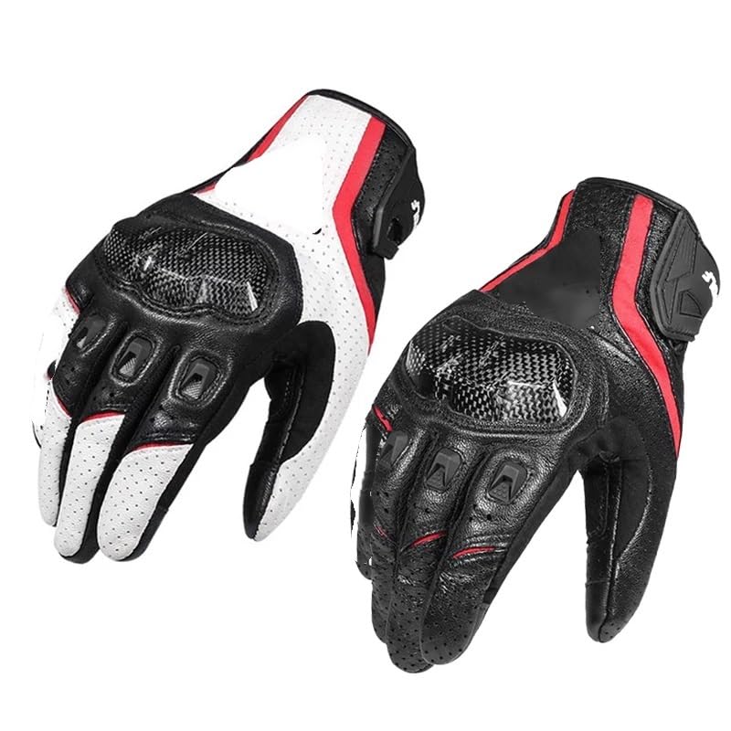 Guanti Moto Guanti da moto traspiranti touchscreen dita intere guanti stagionali con nocche rigide anti-caduta