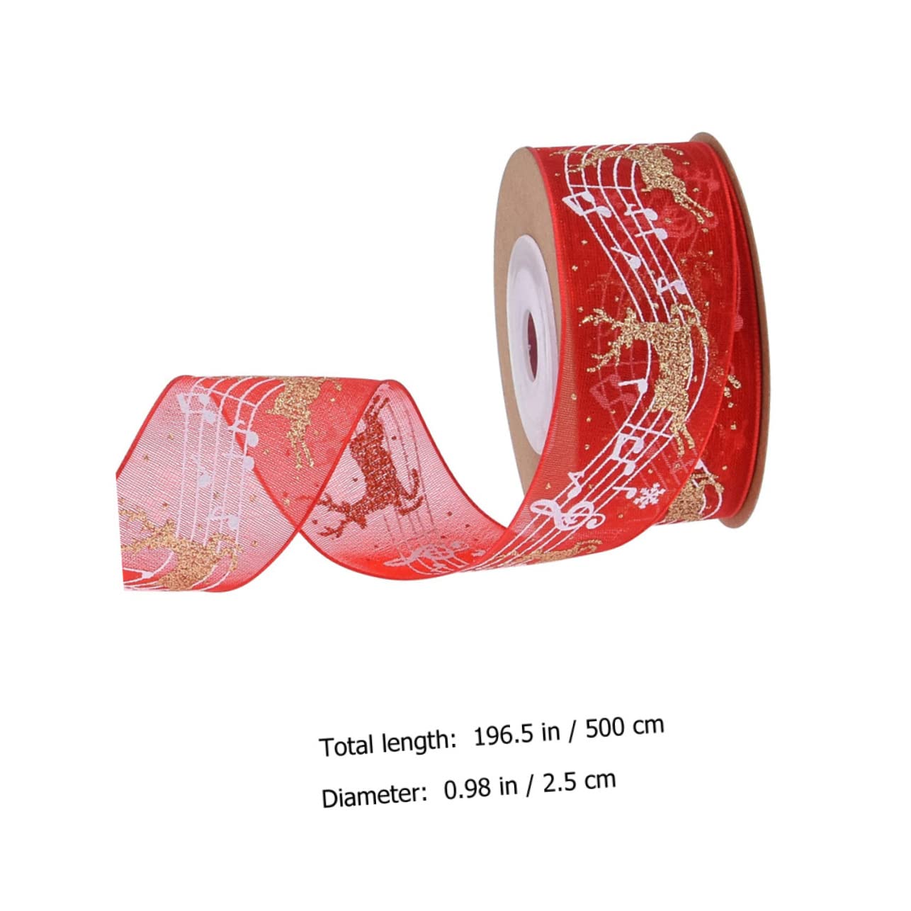STOBOK 15stücke Teiliges Weihnachtsband Mit Noten Und Elchmuster Dekorative Ribbons Für Und Bastelarbeiten Pro Für Festliche Dekorationen