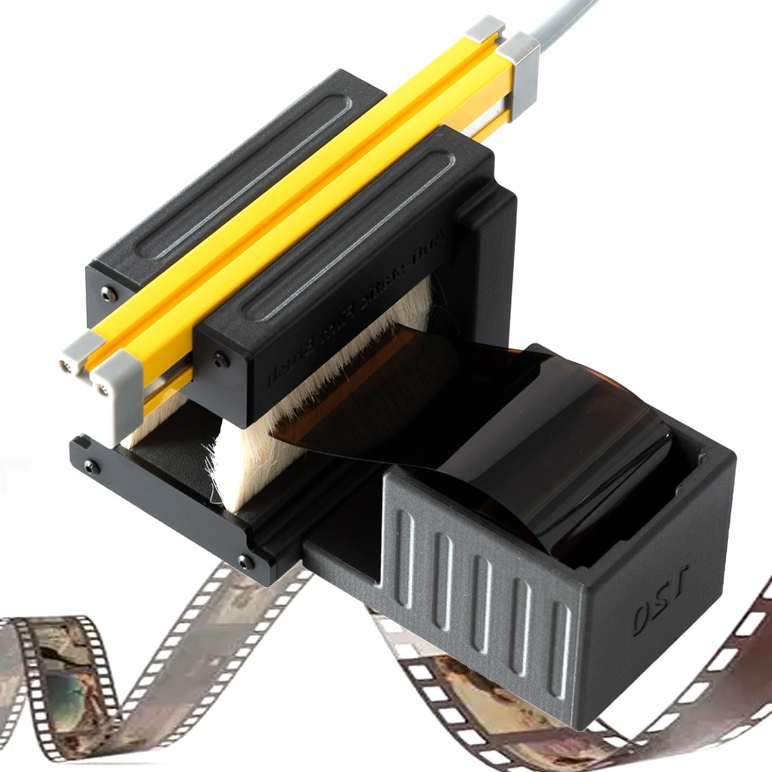 Cepillo de membrana antiestático, colector de polvo antiestático de película eléctrica, con módulo de cepillo, barra antiestática de iones, kit de eliminación de polvo de película negativa, extraíble