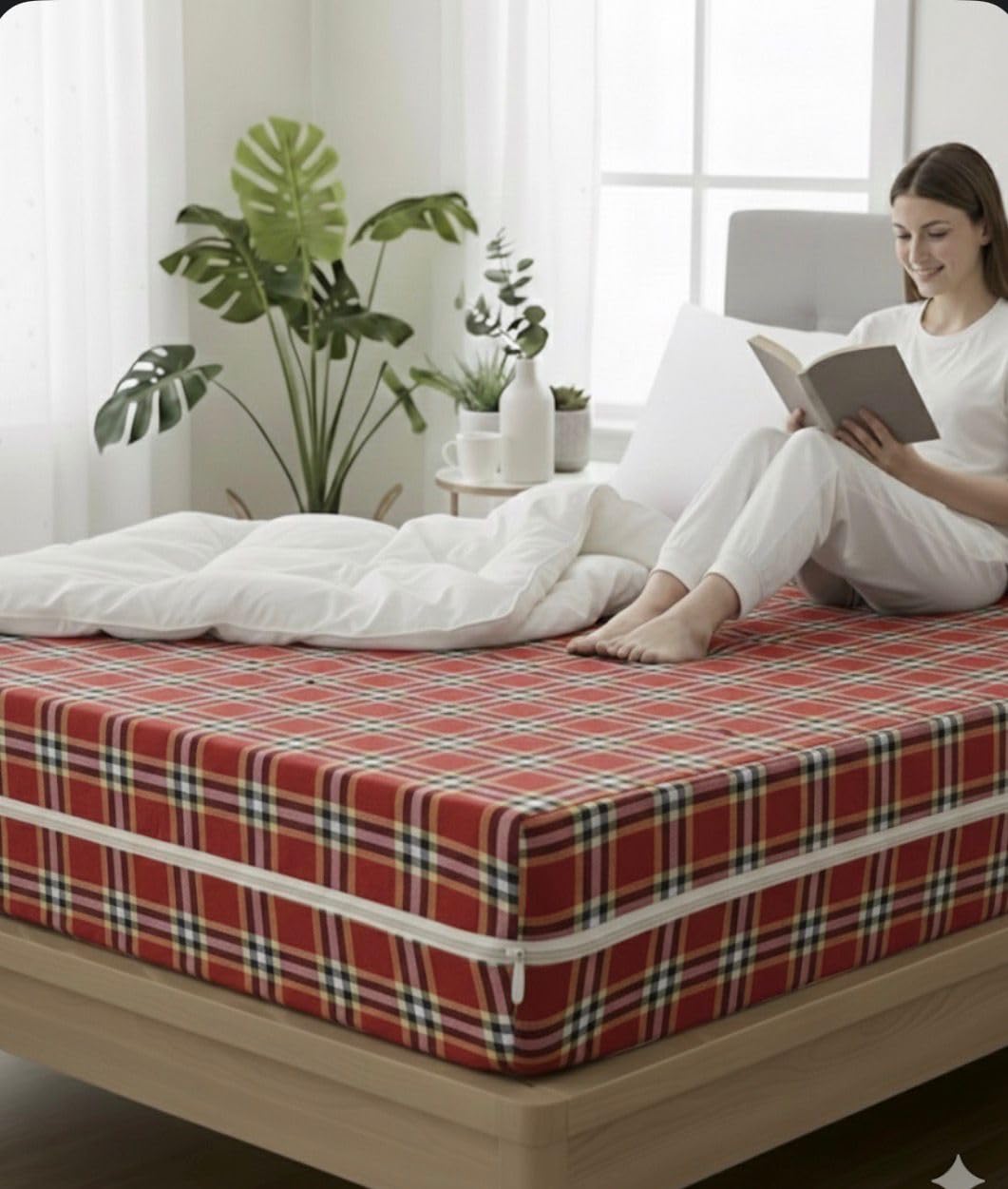 Fairy Down-Cotton Mattress Cover with Zip for Single Bed (72 X 36 X 8 Inches)-picture-19