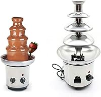 Vista 4 de Máquina de fuente de fondue de chocolate de acero inoxidable de 4 niveles para fusión de chocolate, capacidad de 2 libras para hogar