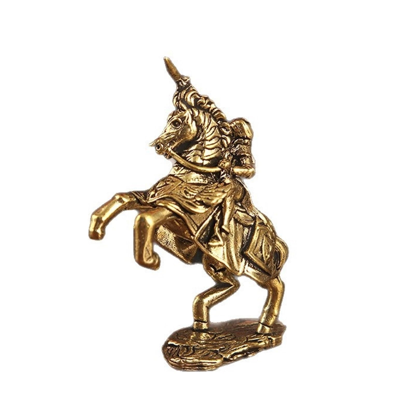 Huolimxun Pure Copper European Beauty Knight Sculpture Miniature Model Doll Warrior Desktop Decoration Ornaments
