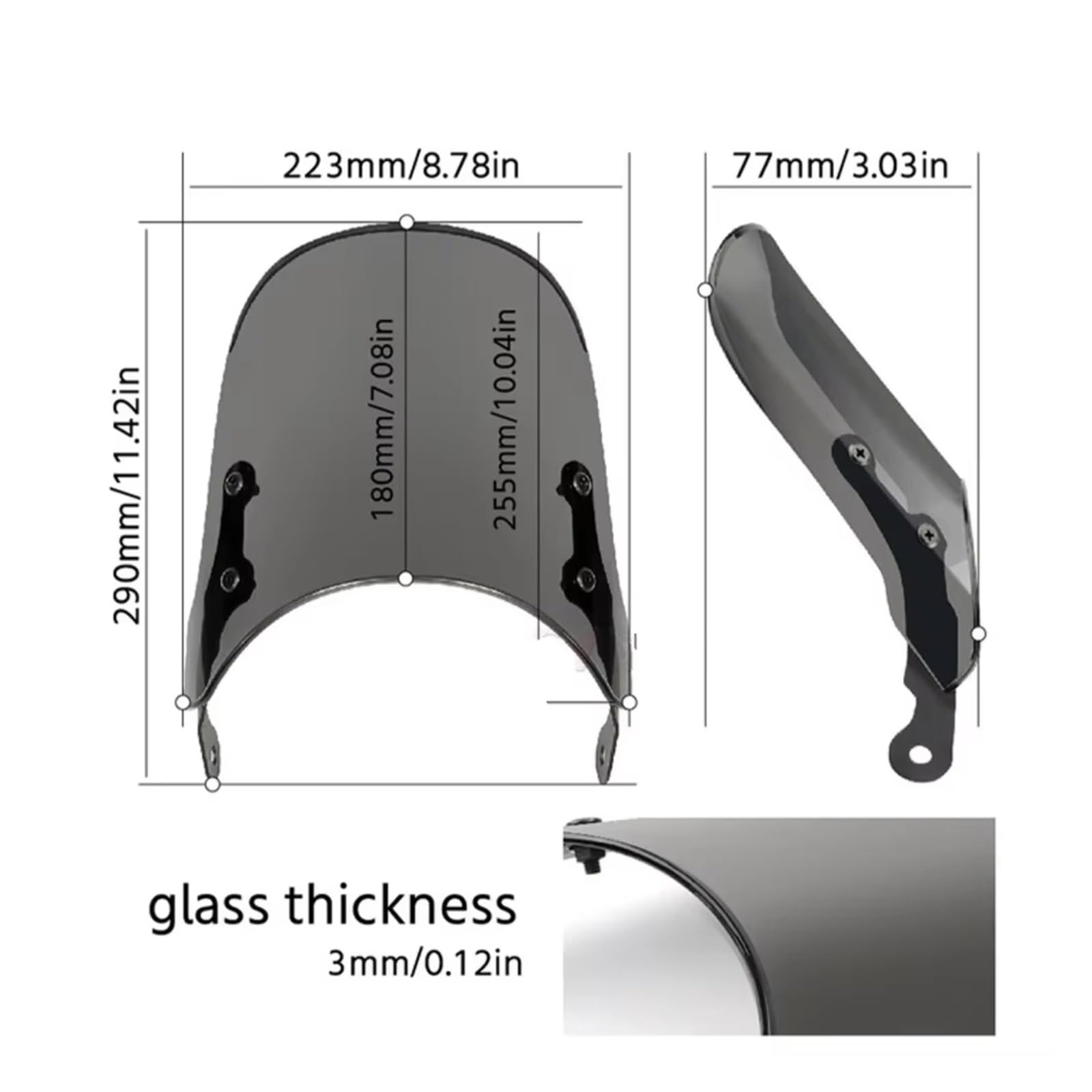 Deflector Moto Compatible Con Para ZR400 Para Zephyr X 1996-2008 Parabrisas De Motocicleta Deflectores Viento Pare-brise Flujo Aire Del