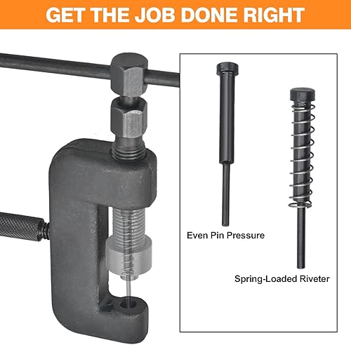Miniatura 7 de Rompacadenas, 13 piezas, juego de herramientas de remache para motocicleta, bicicleta, ATV