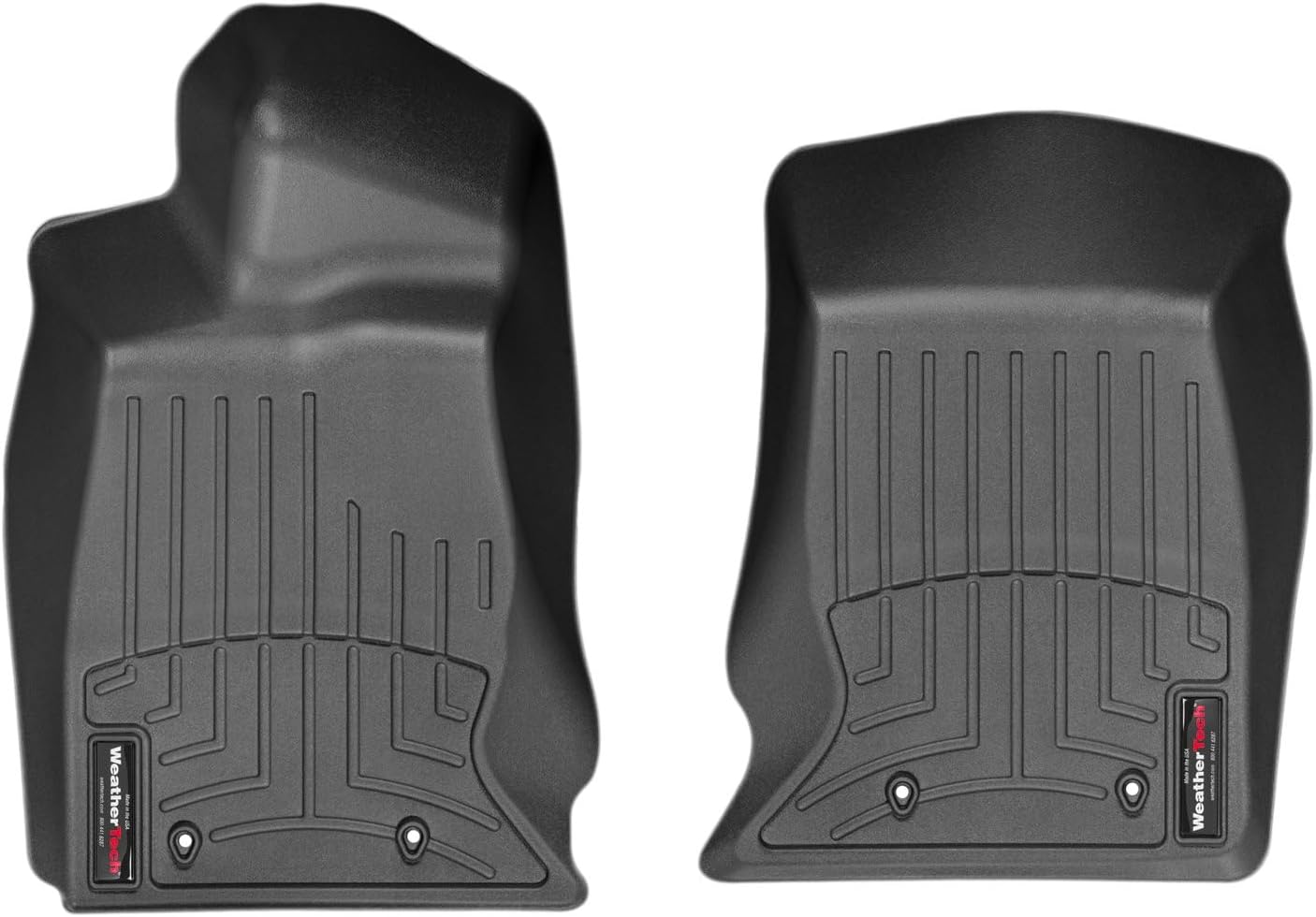 WeatherTech Custom Fit FloorLiners for Jaguar F-Type, XK Series, 1st Row (446741), Black