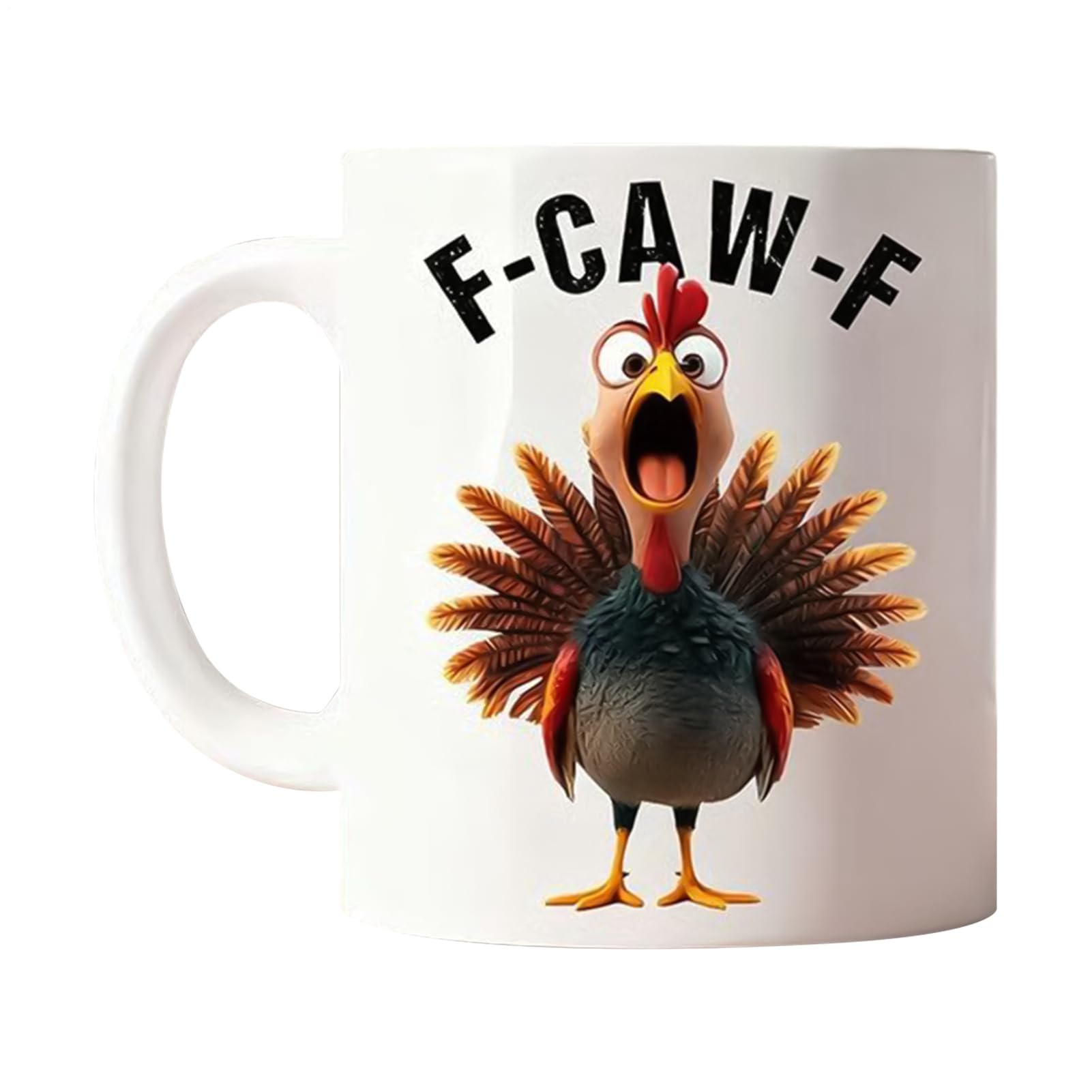 Taza de pollo de cerámica de 350 ml con mango ergonómico para cocina y hogar