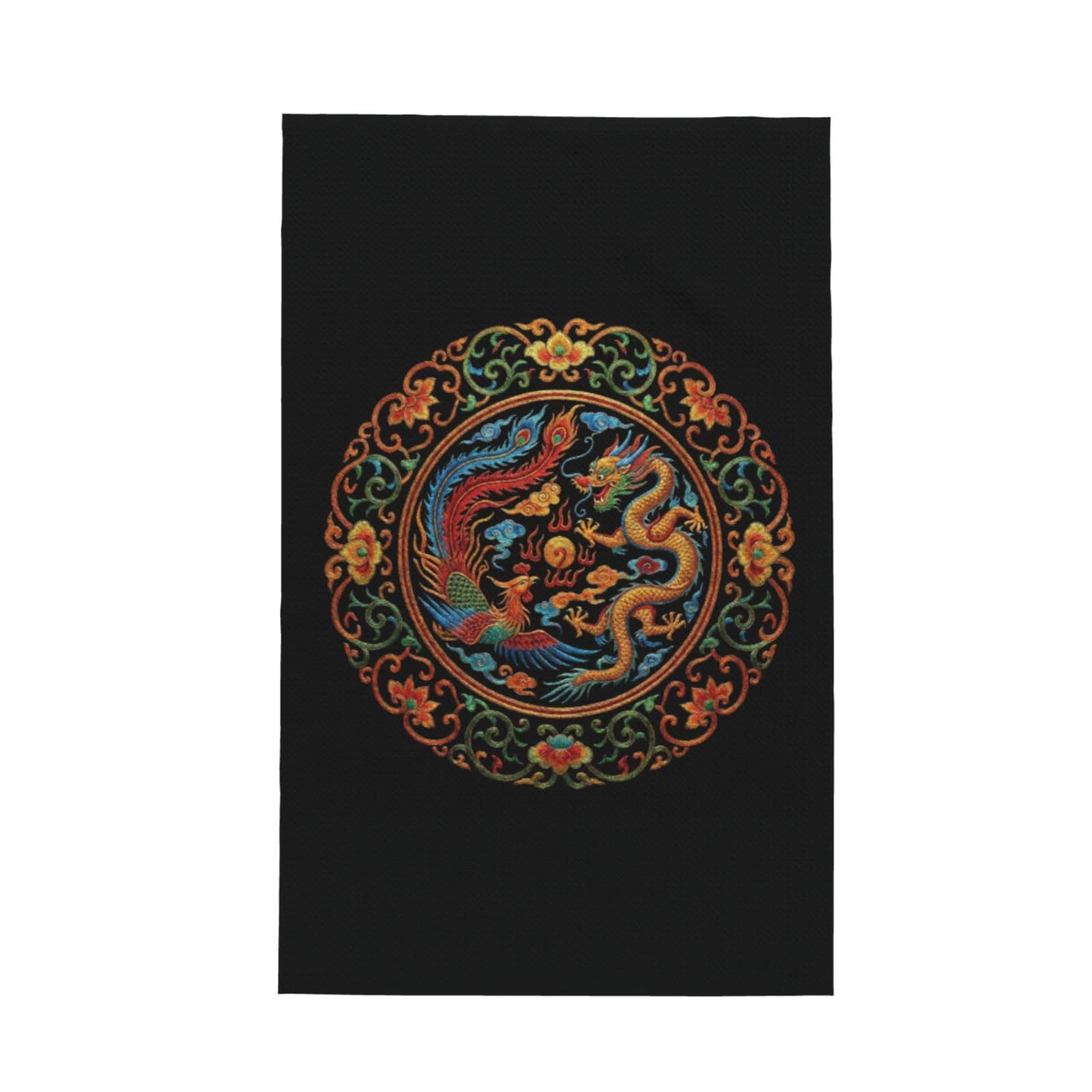 SXZVVBN Soaring Dragons and Phoenixes Super Absorbent Microfibre Waffle Towels Fast Drying Dish Cloths Home Cafe Barista