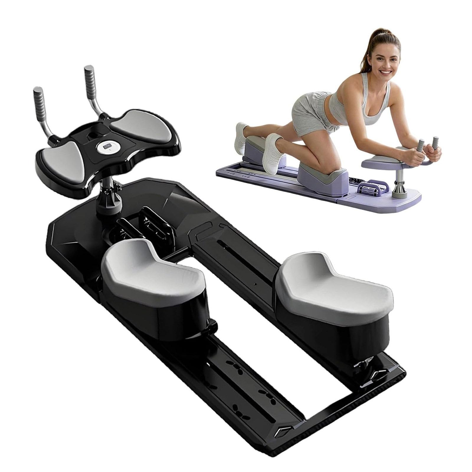 DDZJTPP Crawling training machine,Spine Twist & Stretch Trainer,Twist Stretch Machine,3 Adjustable,Phone Holder,Detachable,for Home & Gym Use,Abdominal,Waist,and Core Training Black