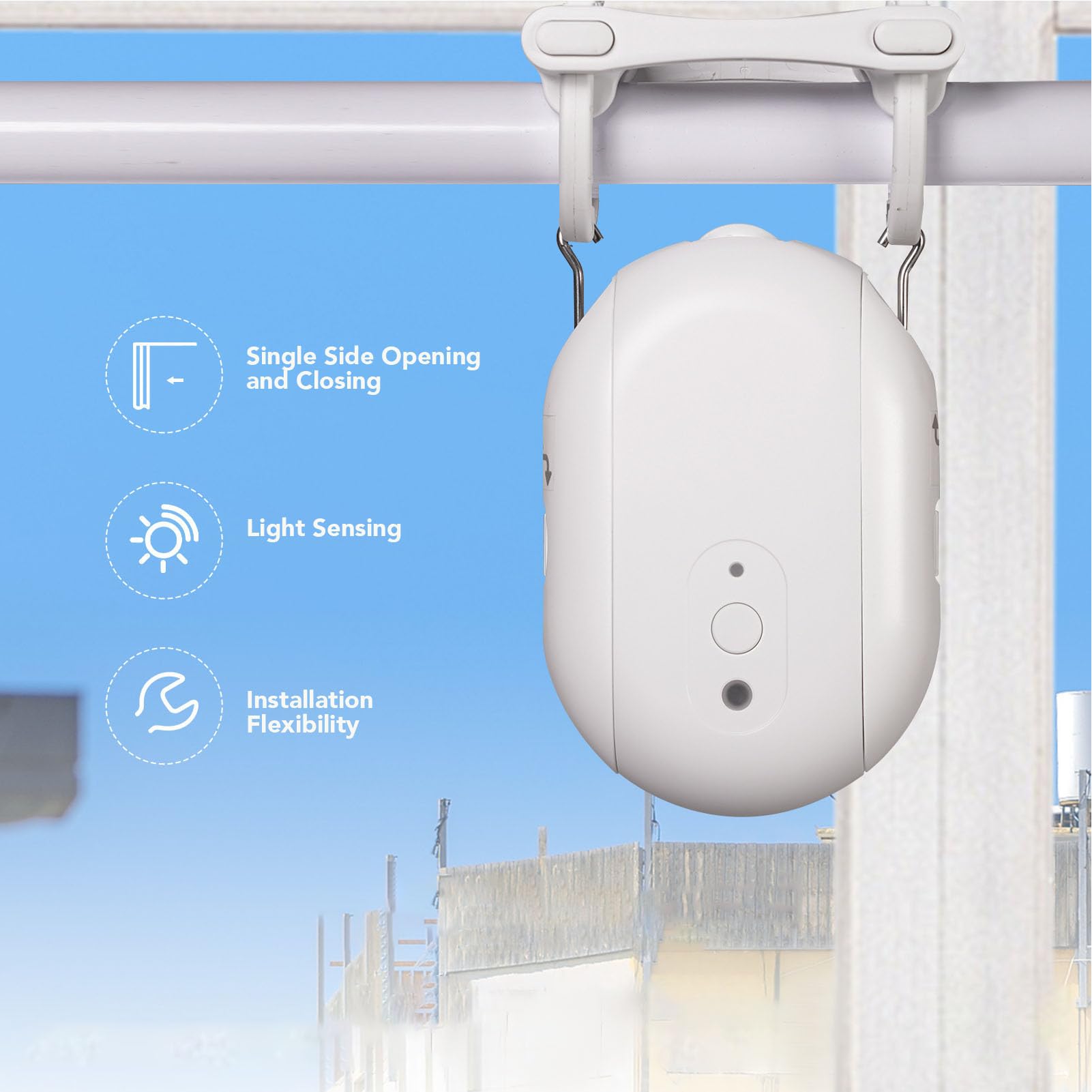 CHICIRIS Advanced Smart Curtain Opener for Easy Remote Control and Light