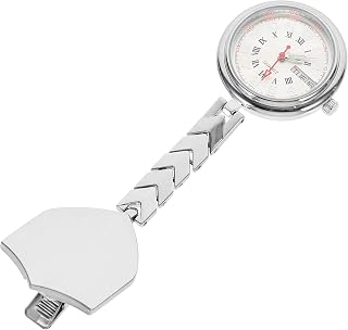 Relógio Pendurado Prata Clipe- Nurse Lapel Watch: Metal Calendário Lapel Relógio Digital Bolso Relógio Doutor FOB Relógio Jóias Presente para Enfermeira Doutor Relógio De Bolso