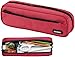 LIHIT LAB Large Capacity Zipper Long Pencil Case For School Office College, Big Capacity Pencil Bag Holder Adults Teen Boys Girls, Travel Cosmetics Storage, Coral (A7552-103)