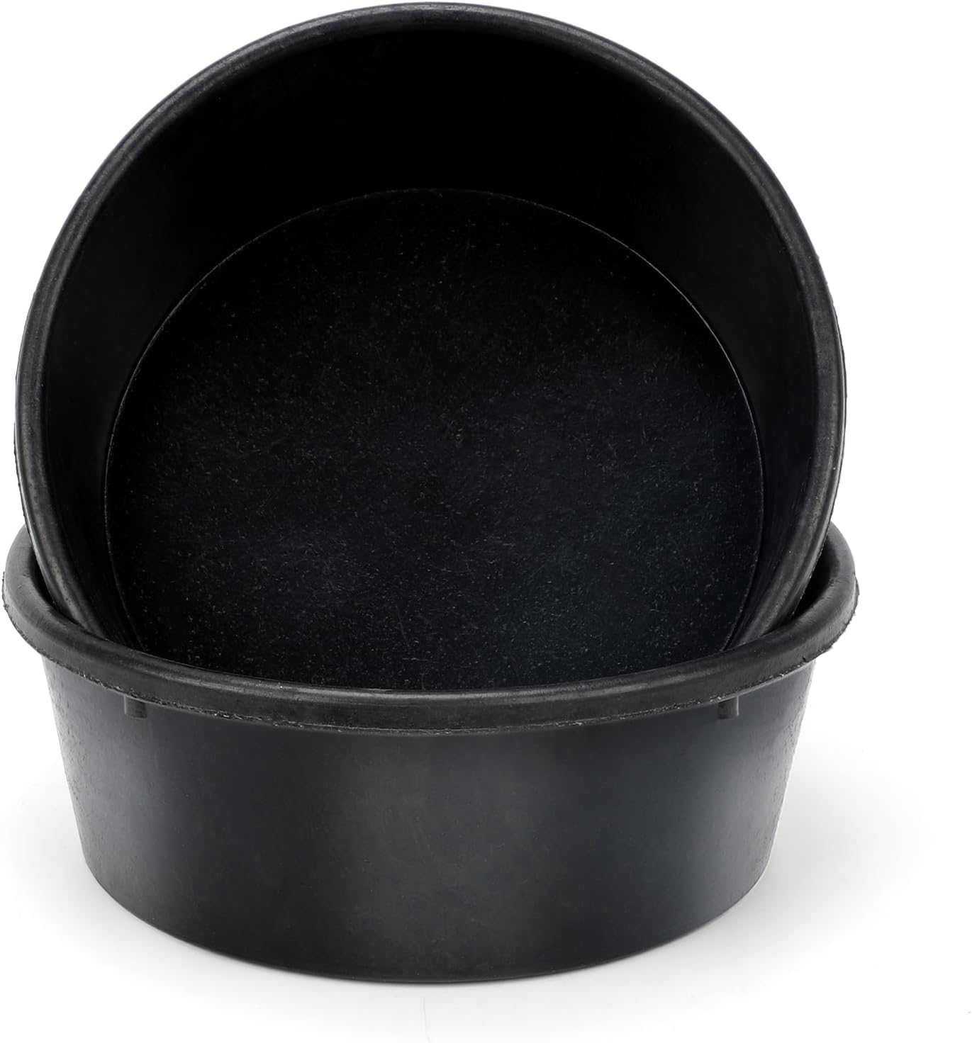 HYLYUN 2 Pack Horse Feed Bucket, 4 L Rubber Feeder Pan, Water Bowl