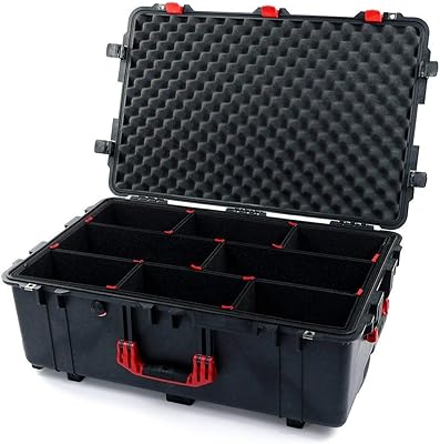 Black & Red Pelican 1650 case with TrekPak dividers