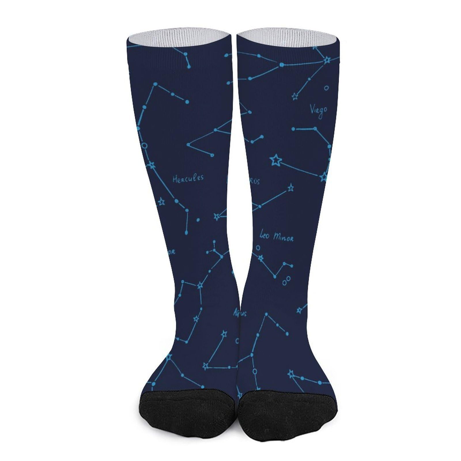 fkgvwo Womens Dress Socks Constellation Crew Socks Mid Calf Socks Athletic Running Socks For Men