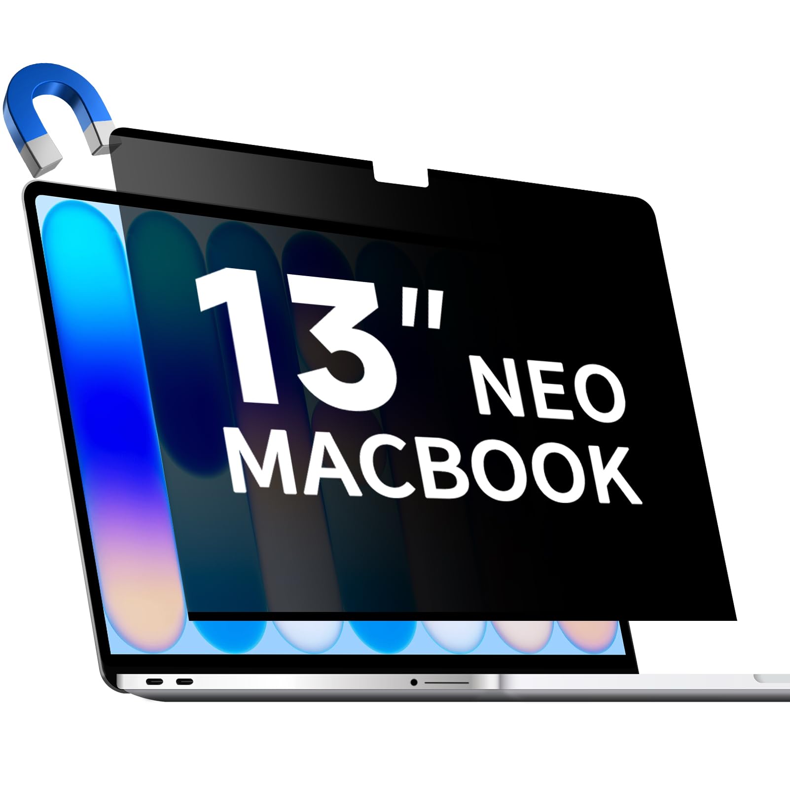 Magnetic Privacy Screen for 2026 MacBook Neo 13-Inch, Removable Matte Laptop Privacy Screen Shield Anti Glare Blue Light Filter - Anti-Spy for Mac Neo A18 Pro Chip