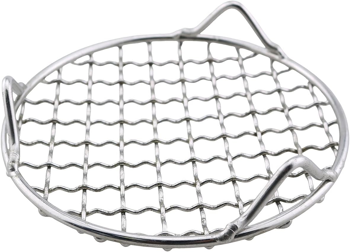 TAODAN 5.12 Inch Round Mini Cooling Rack Stainless Steel Multi Purpose Grid Compatible with 6 Quarts Cookware/Small Pots/Air Fryers/Ovens/Pressure Cookers