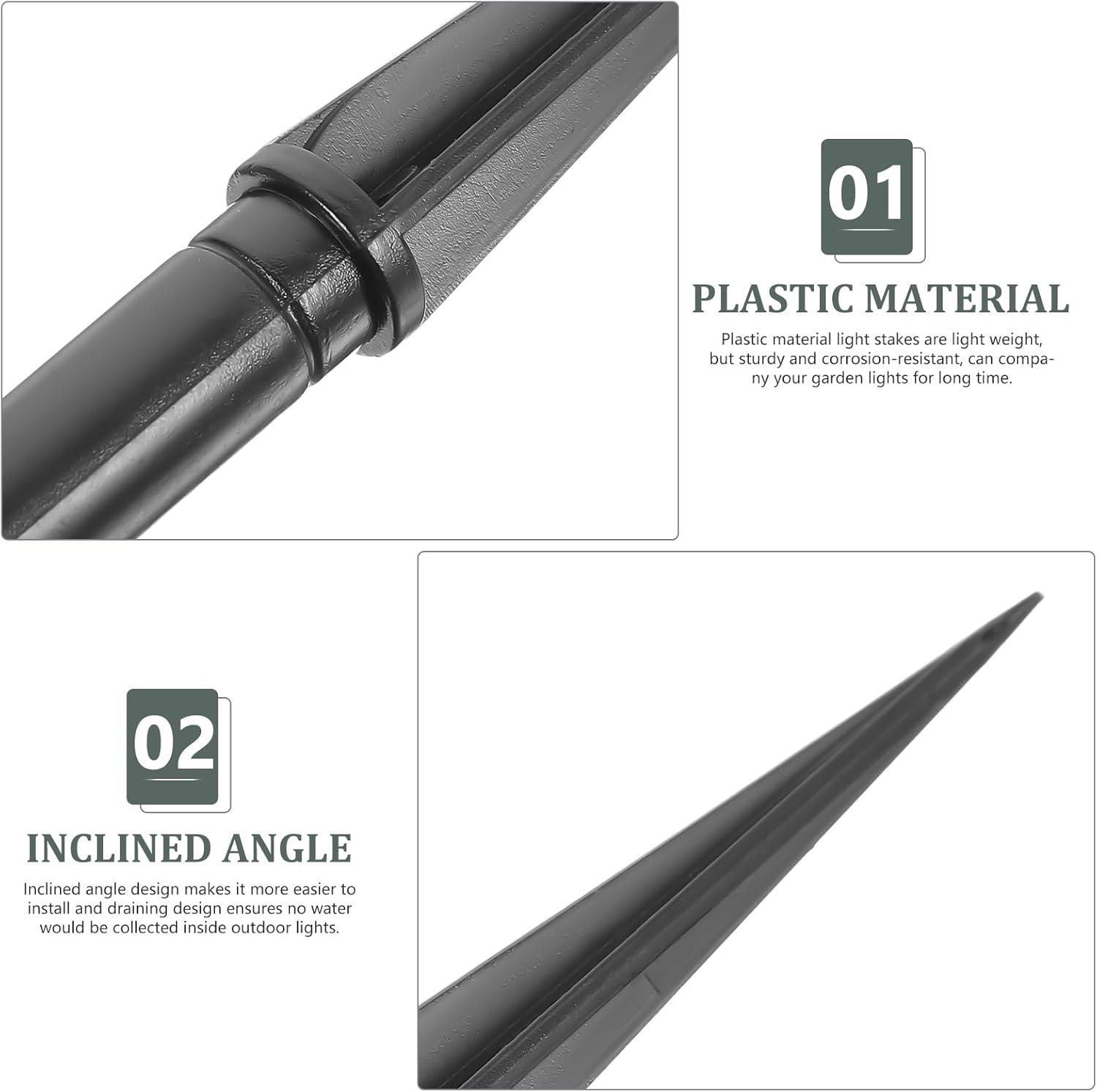 BESPORTBLE Replacement Stakes for Solar Lights Outdoor, 10pcs Plastic Solar Pathway Lights Spike Replacer - Replacement Parts - Image 5