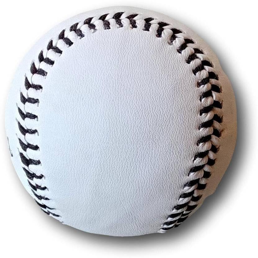 PVC Practice Soft Baseball | Official League Balls for Children Teenager Players | Training Batting Fielding Sports Accessories for Hitting Pitching - School Ground Garden Home (White-Black, 9 Inch) 3