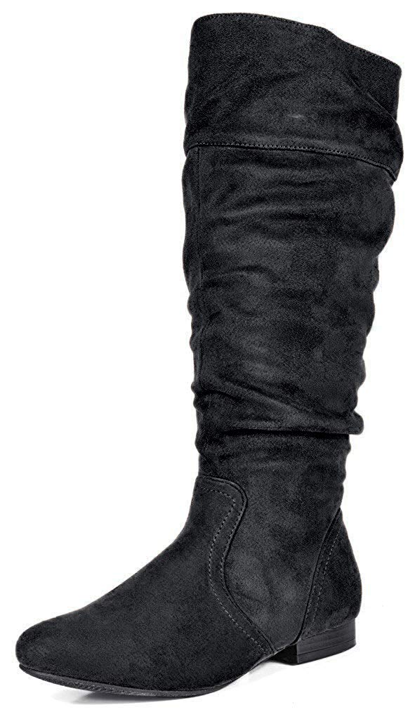 DREAM PAIRS Women's Wide Calf Knee High Pull On Fall Weather Winter