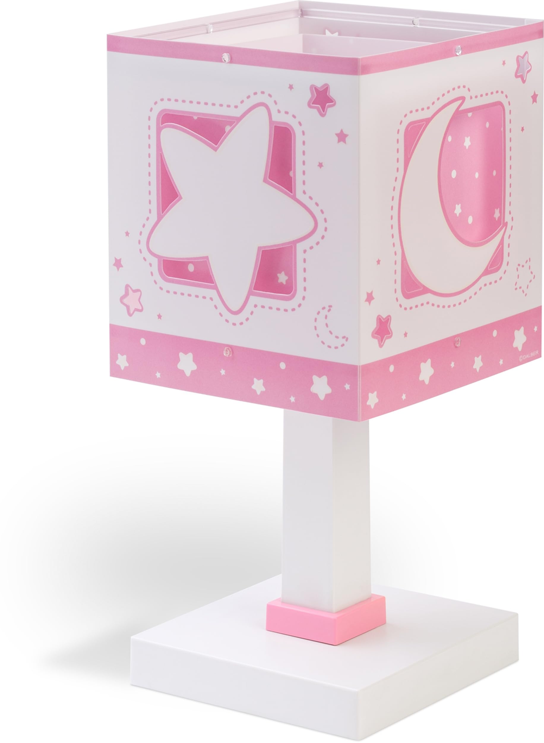 Dalber Kinder Tischlampe Moonlight Rosa Mond Sterne 63231NS G4 LED | Nachtlicht; 4W LED; Glühbirne enthalten