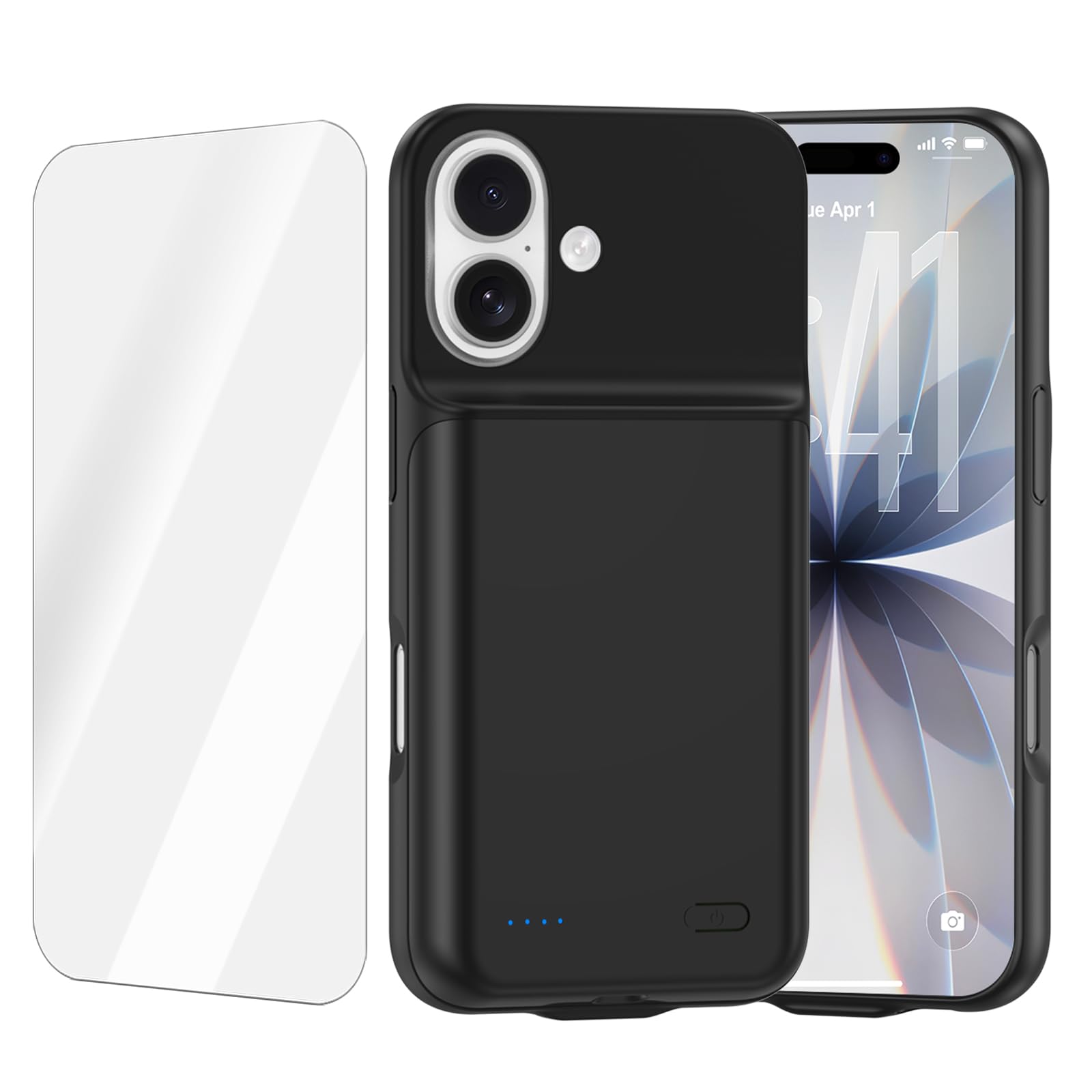 Funda de Batería para iPhone 17 (6.3"), Cargador Portátil de 8500mAh, Funda Ultrafina de Batería Extendida, Cargador de Teléfono y Funda Protectora con Función de Carga para iPhone 17