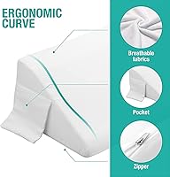 Vista 2 de Vekkia - Almohada triangular, cabecera para cama Queen, cierra los espacios de 0 a 3.5 pulgadas entre la cabecera y el colchón de espuma, color gris