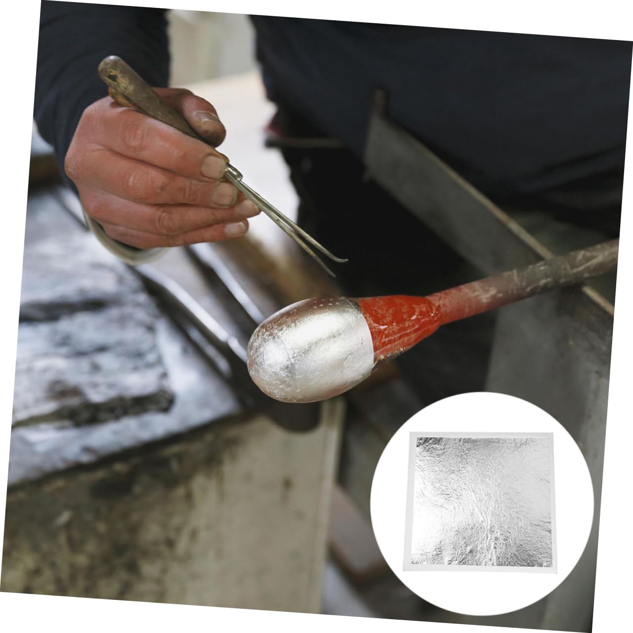 SHINEOFI 600 STK Silberfolie bastelzeug handwerkskunst dekoring goldene Platte the Craft vereiteln Vergoldungsfolie Folienpapier für Kunst Bastelfolie nachgemachte Folie Dekorationsfolien