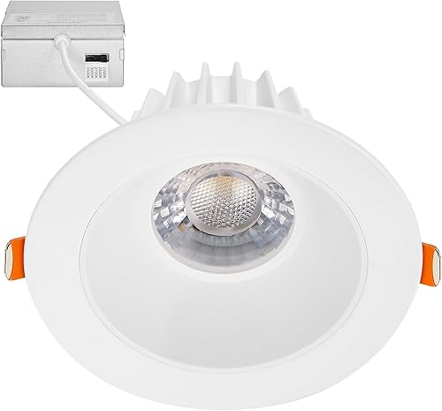 Miniatura 10 de Maxxima Foco LED empotrado cuadrado ultrafino de 4 pulgadas de bajo kelvin, antirreflejo, clasificación IC sin lata, 1200 lúmenes, 3 temperaturas de