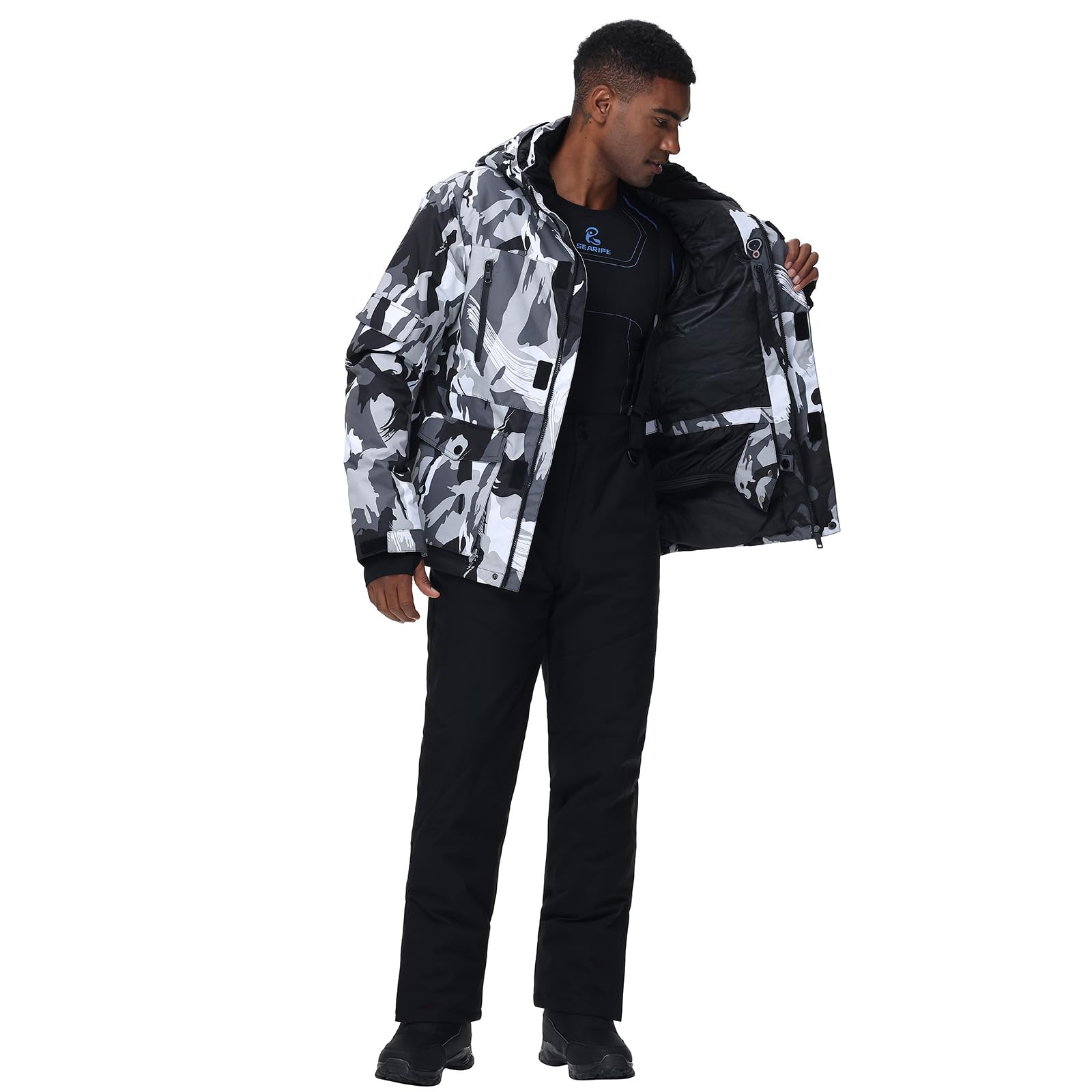 Ensemble veste et pantalon de ski pour homme - Combinaison de neige imperméable pour l'hiver - Veste de snowboard coupe-vent - Combinaison de ski changjia