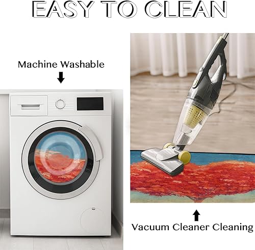 Miniatura 5 de GUYOS Tapete de cocina con diseño creativo de árbol en forma de corazón, acolchado, antifatiga, juego de 2 piezas, duradero, resistente a las