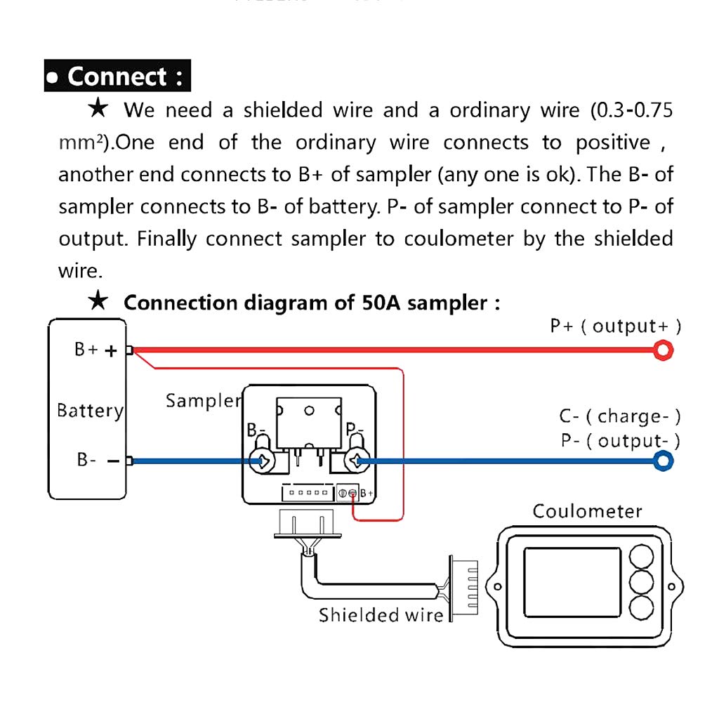 Sara-u DC 8-80V 50A Battery Coulometer TK15 Battery Tester for Coulomb Counter